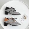 Spring new single shoes women wear lazy shoes with thick with laced cloth British wind wild women shoes