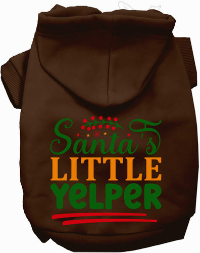 Santa's Little Yelper Christmas Pet Hoodie