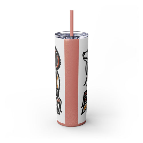 Skinny Tumbler with Straw – 20 oz Stainless Steel Cup