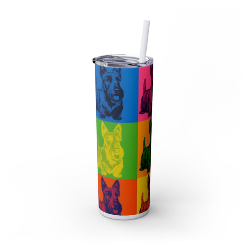 Skinny Tumbler with Straw – 20 oz Stainless Steel Cup