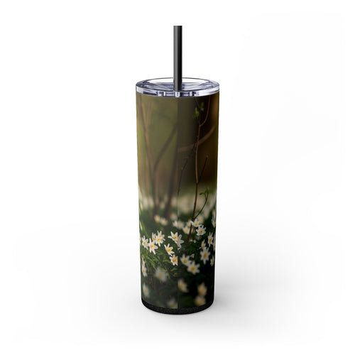 Skinny Tumbler with Straw – 20 oz Stainless Steel Cup