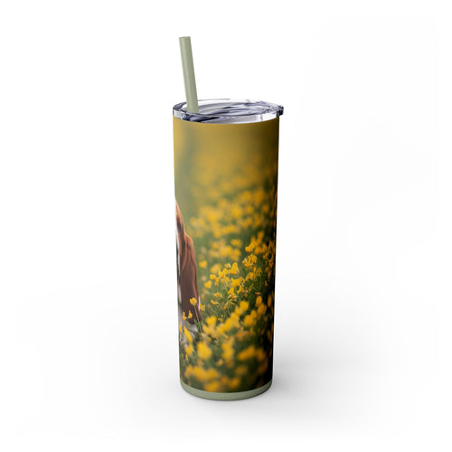 Skinny Tumbler with Straw – 20 oz Stainless Steel Cup