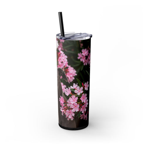 Skinny Tumbler with Straw – 20 oz Stainless Steel Cup