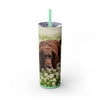 Skinny Tumbler with Straw – 20 oz Stainless Steel Cup