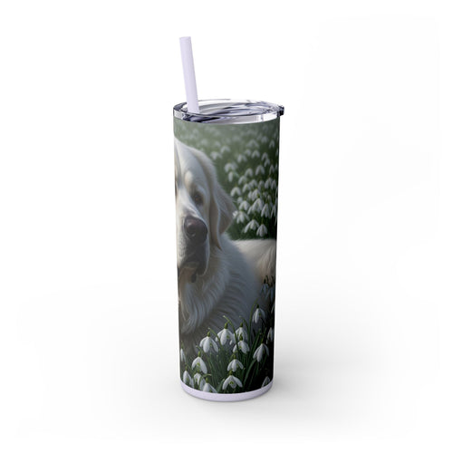 Skinny Tumbler with Straw – 20 oz Stainless Steel Cup