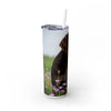 Skinny Tumbler with Straw – 20 oz Stainless Steel Cup