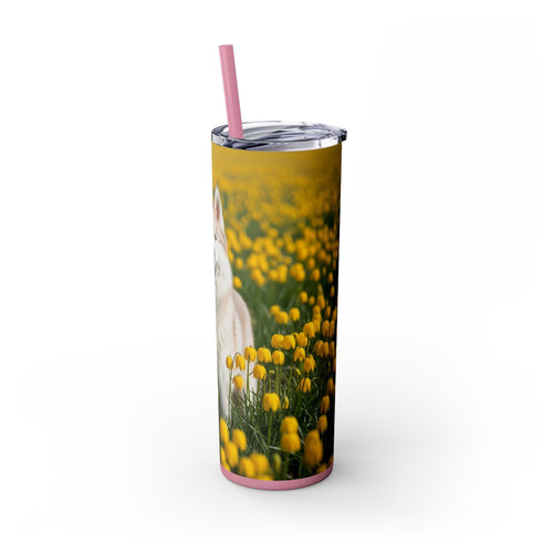 Skinny Tumbler with Straw – 20 oz Stainless Steel Cup