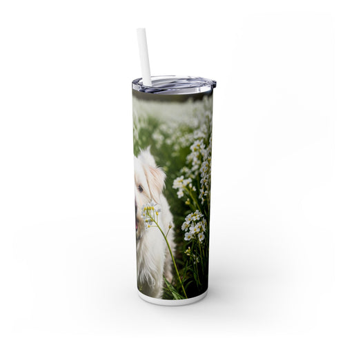Skinny Tumbler with Straw – 20 oz Stainless Steel Cup