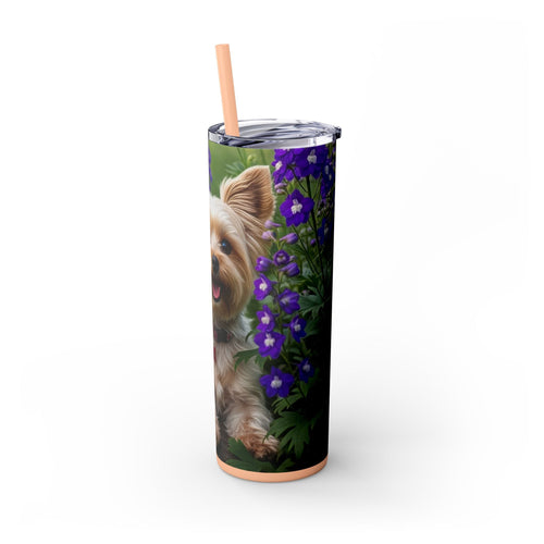 Skinny Tumbler with Straw – 20 oz Stainless Steel Cup