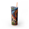 Skinny Tumbler with Straw – 20 oz Stainless Steel Cup