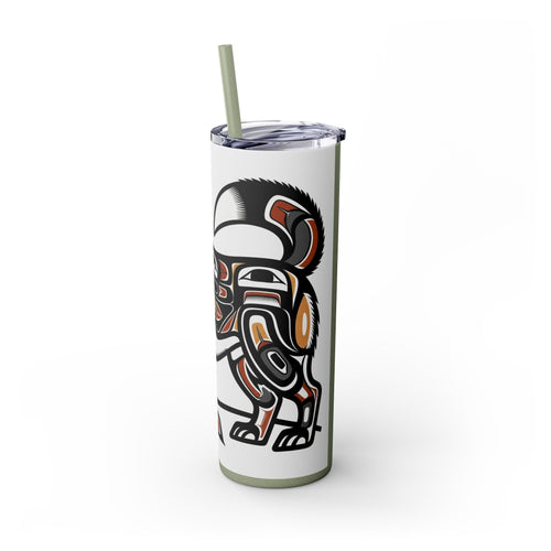 Skinny Tumbler with Straw – 20 oz Stainless Steel Cup