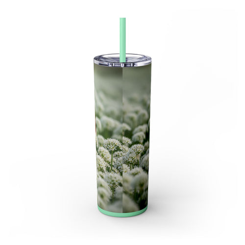 Skinny Tumbler with Straw – 20 oz Stainless Steel Cup