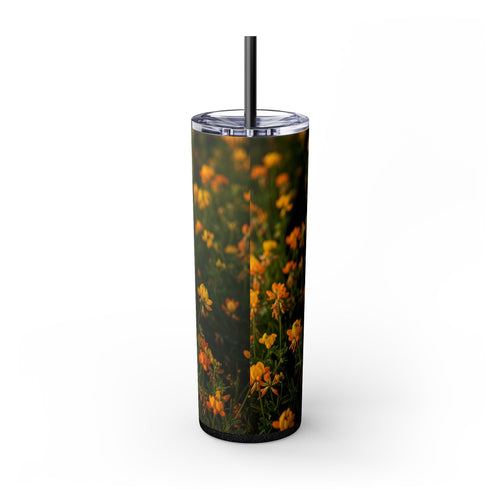Skinny Tumbler with Straw – 20 oz Stainless Steel Cup