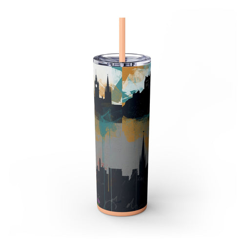 Skinny Tumbler with Straw – 20 oz Stainless Steel Cup