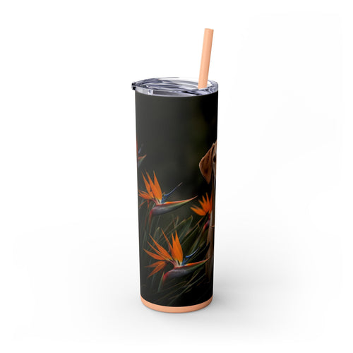 Skinny Tumbler with Straw – 20 oz Stainless Steel Cup