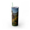Skinny Tumbler with Straw – 20 oz Stainless Steel Cup