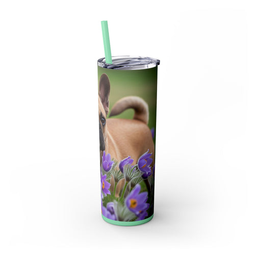 Skinny Tumbler with Straw – 20 oz Stainless Steel Cup