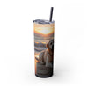 Skinny Tumbler with Straw – 20 oz Stainless Steel Cup