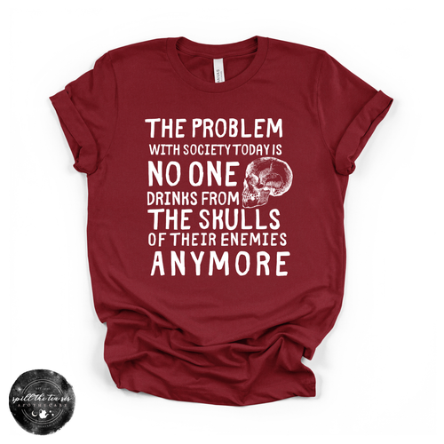 Skulls of Their Enemies Tee | Dark Nature Graphic T-Shirt {WHITE DESIGN}