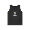 Pride Cat Mom Unisex Heavy Cotton Tank Top (8 Colors)