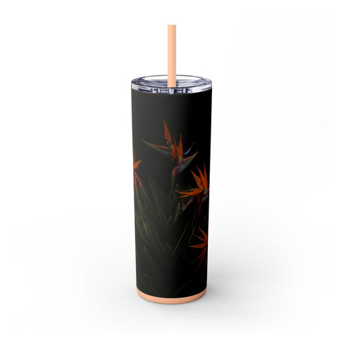 Skinny Tumbler with Straw – 20 oz Stainless Steel Cup