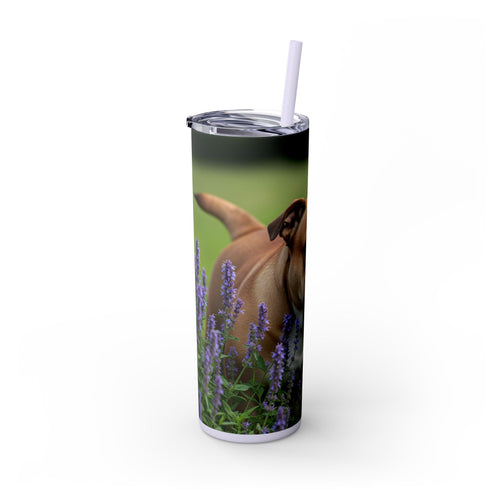Skinny Tumbler with Straw – 20 oz Stainless Steel Cup