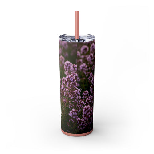 Skinny Tumbler with Straw – 20 oz Stainless Steel Cup