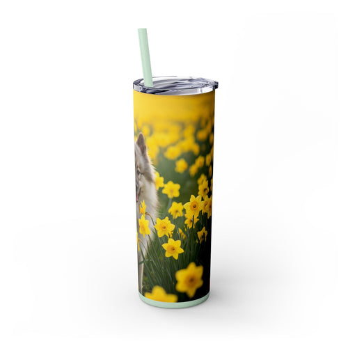 Skinny Tumbler with Straw – 20 oz Stainless Steel Cup