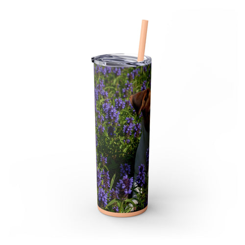 Skinny Tumbler with Straw – 20 oz Stainless Steel Cup