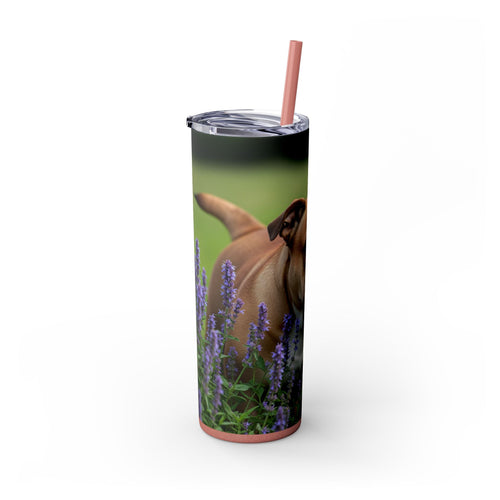 Skinny Tumbler with Straw – 20 oz Stainless Steel Cup