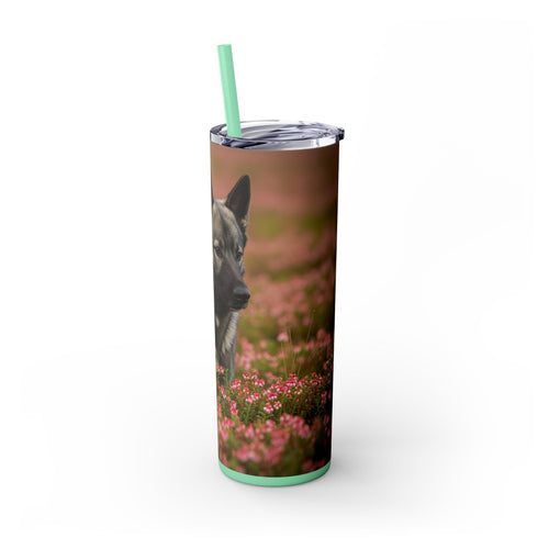 Skinny Tumbler with Straw – 20 oz Stainless Steel Cup