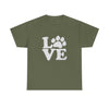 Love Paw Heavy Duty Unisex Tee Sizes Small - 5XL (11 colors)