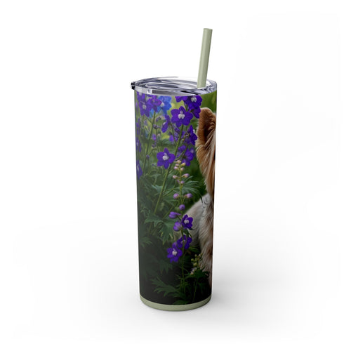 Skinny Tumbler with Straw – 20 oz Stainless Steel Cup