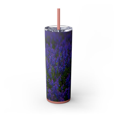 Skinny Tumbler with Straw – 20 oz Stainless Steel Cup