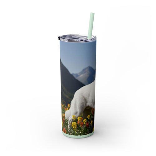 Skinny Tumbler with Straw – 20 oz Stainless Steel Cup