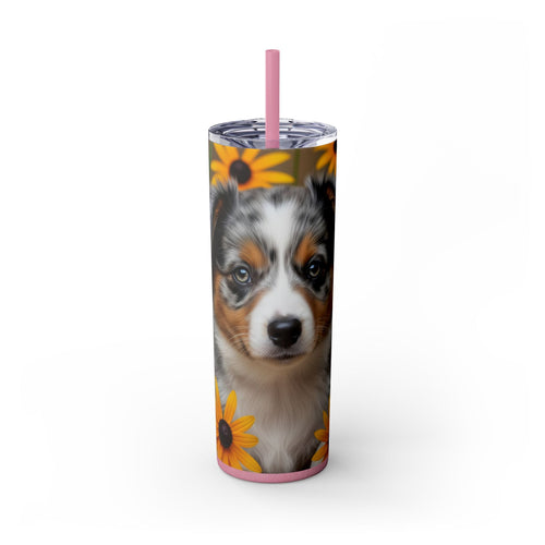 Skinny Tumbler with Straw – 20 oz Stainless Steel Cup