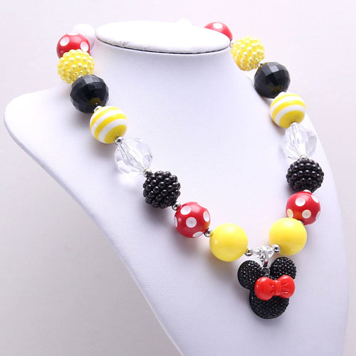 Chunky Acrylic Beaded Dog Necklace (3 colors)