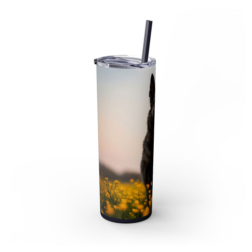 Skinny Tumbler with Straw – 20 oz Stainless Steel Cup