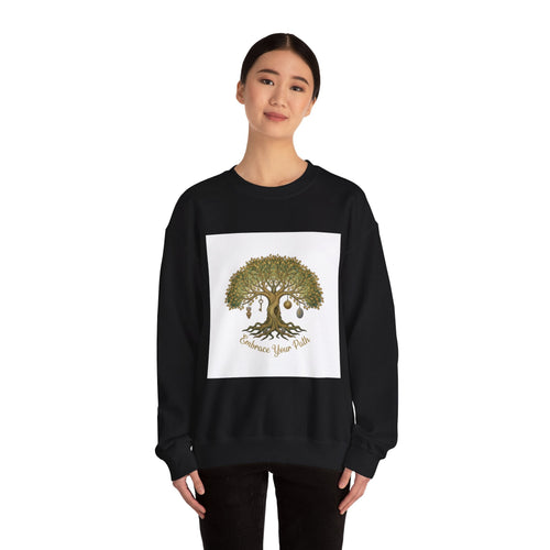 Crewneck Sweatshirt — Embrace Your Path Tree of Life Graphic