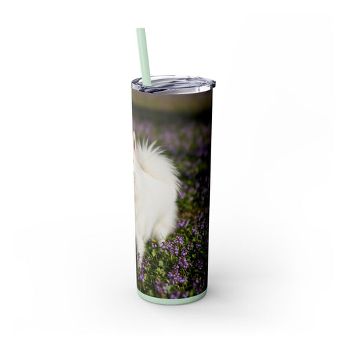 Skinny Tumbler with Straw – 20 oz Stainless Steel Cup
