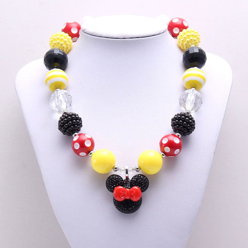 Chunky Acrylic Beaded Dog Necklace (3 colors)