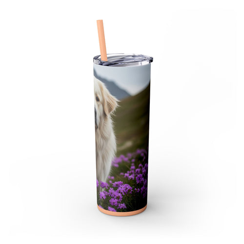 Skinny Tumbler with Straw – 20 oz Stainless Steel Cup