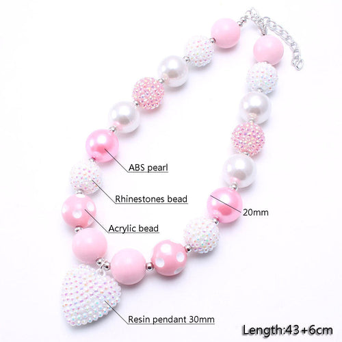 Chunky Acrylic Beaded Dog Necklace (3 colors)
