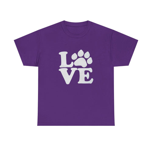 Love Paw Heavy Duty Unisex Tee Sizes Small - 5XL (11 colors)