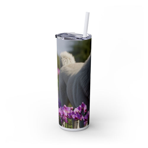 Skinny Tumbler with Straw – 20 oz Stainless Steel Cup