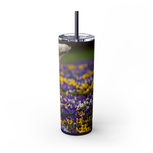 Skinny Tumbler with Straw – 20 oz Stainless Steel Cup