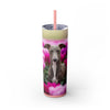 Skinny Tumbler with Straw – 20 oz Stainless Steel Cup