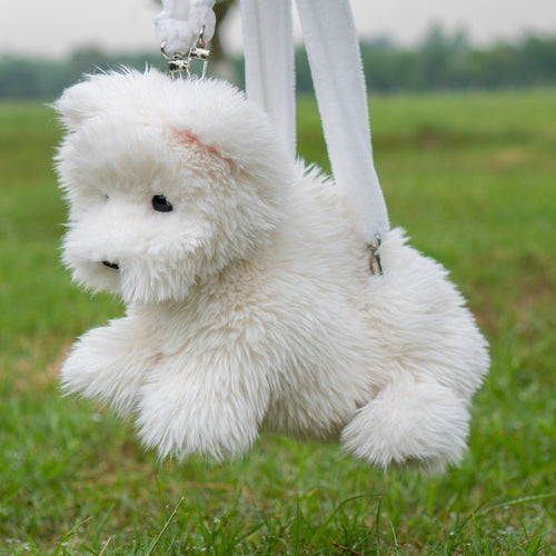 Westie Dog Backpack – Plush Bag for Girls & Puppy Lovers