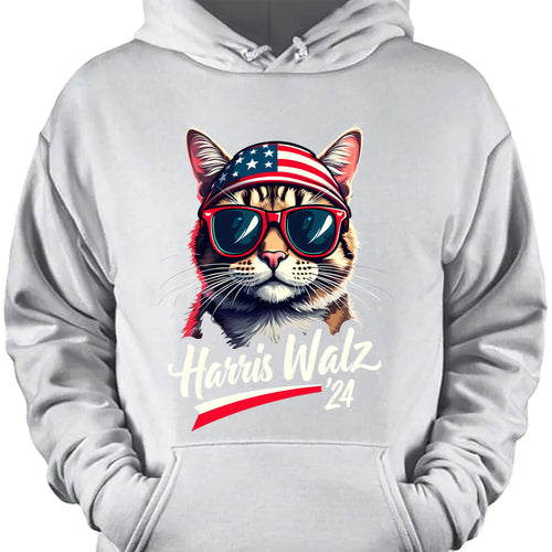 Cat Harris Walz 2024 Shirt | Kamala Harris 2024 Shirt | Democrat Shirt Dark T1400 - KH2