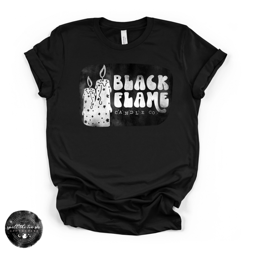 Black Flame Candle Co. Tee | Spooky Halloween Candle Graphic T-Shirt